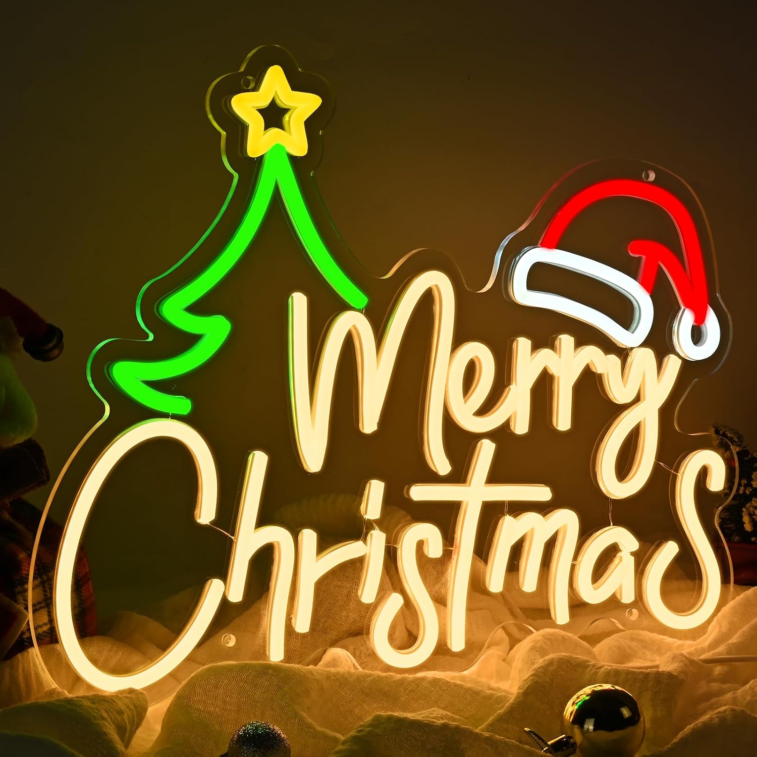 Неоновая вывеска «С Рождеством – обзор и цена Lighting Christmas Decor